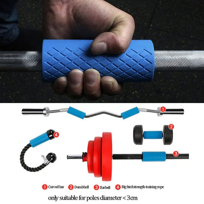 FitnessJunk™ 2PCS Silicone Dumbbell Barbell Grips