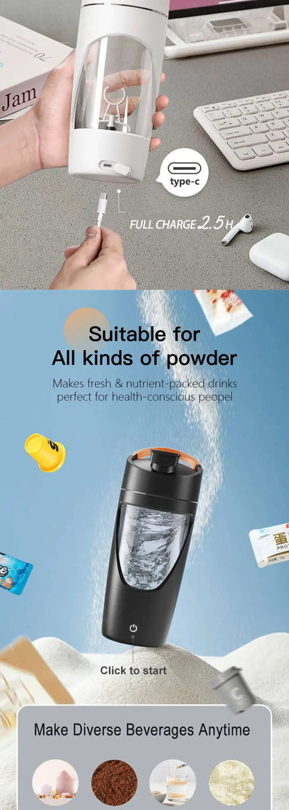 FitnessJunk™700ml USB Shaker Bottle