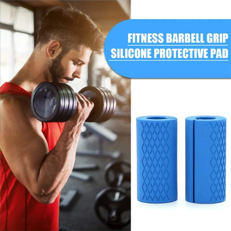 FitnessJunk™ 2PCS Silicone Dumbbell Barbell Grips