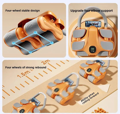 FitnessJunk™ Four-Wheel Ab Trainer