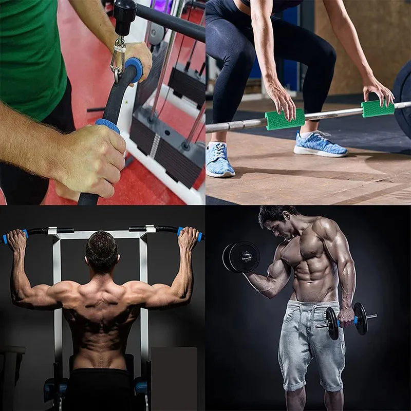 FitnessJunk™ 2PCS Silicone Dumbbell Barbell Grips