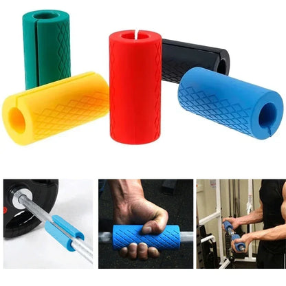 FitnessJunk™ 2PCS Silicone Dumbbell Barbell Grips