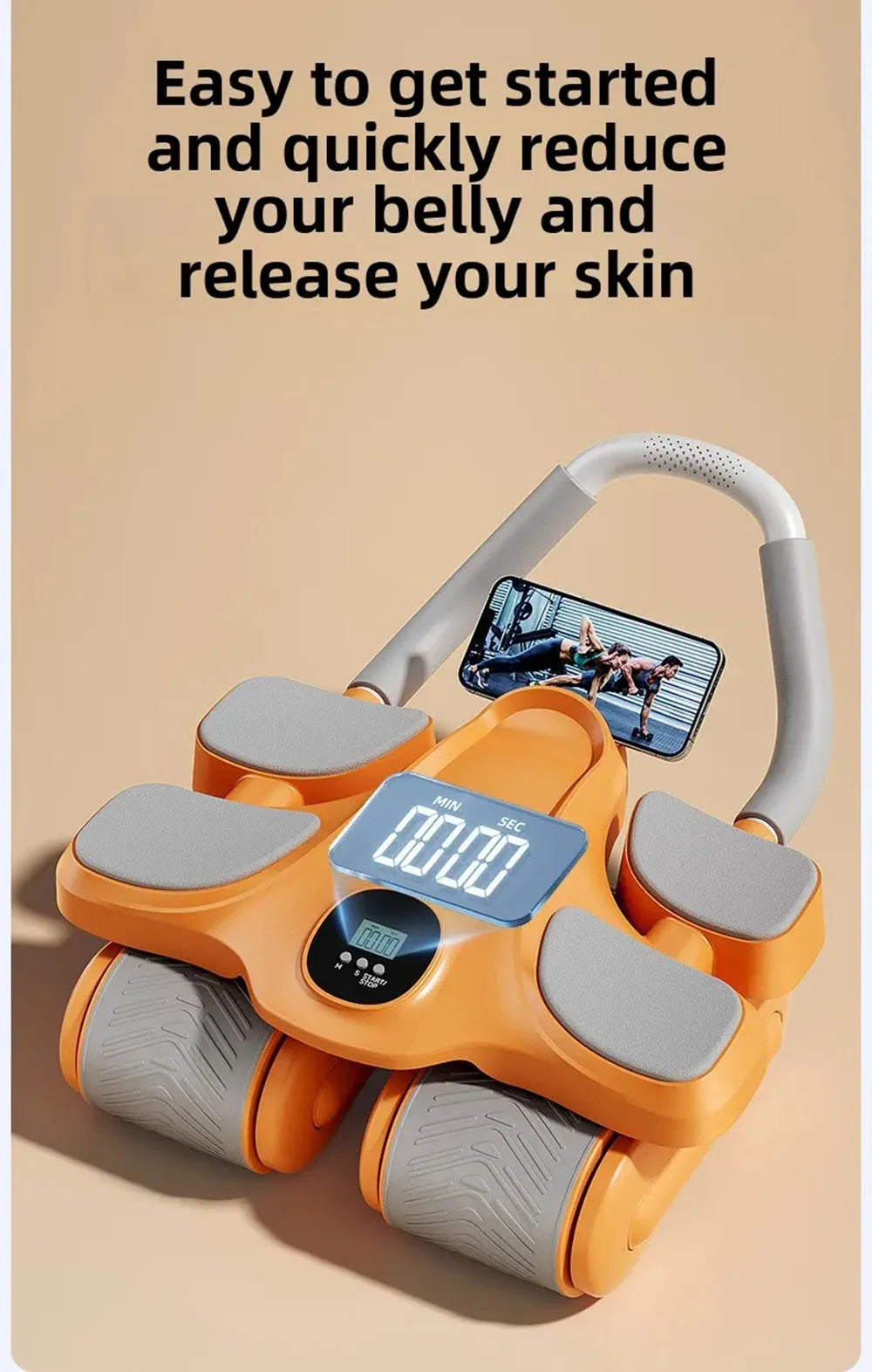 FitnessJunk™ Four-Wheel Ab Trainer