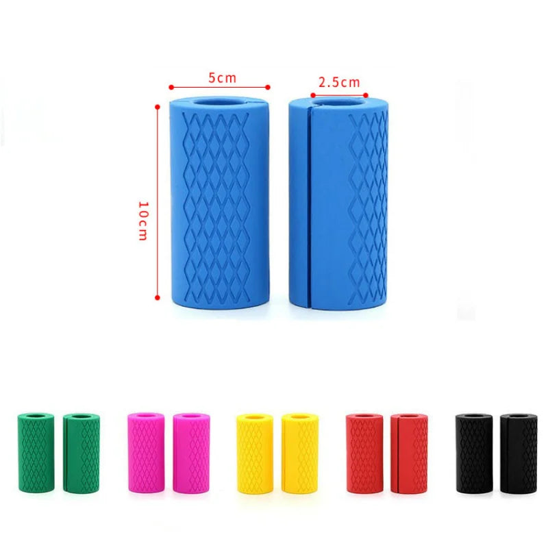 FitnessJunk™ 2PCS Silicone Dumbbell Barbell Grips