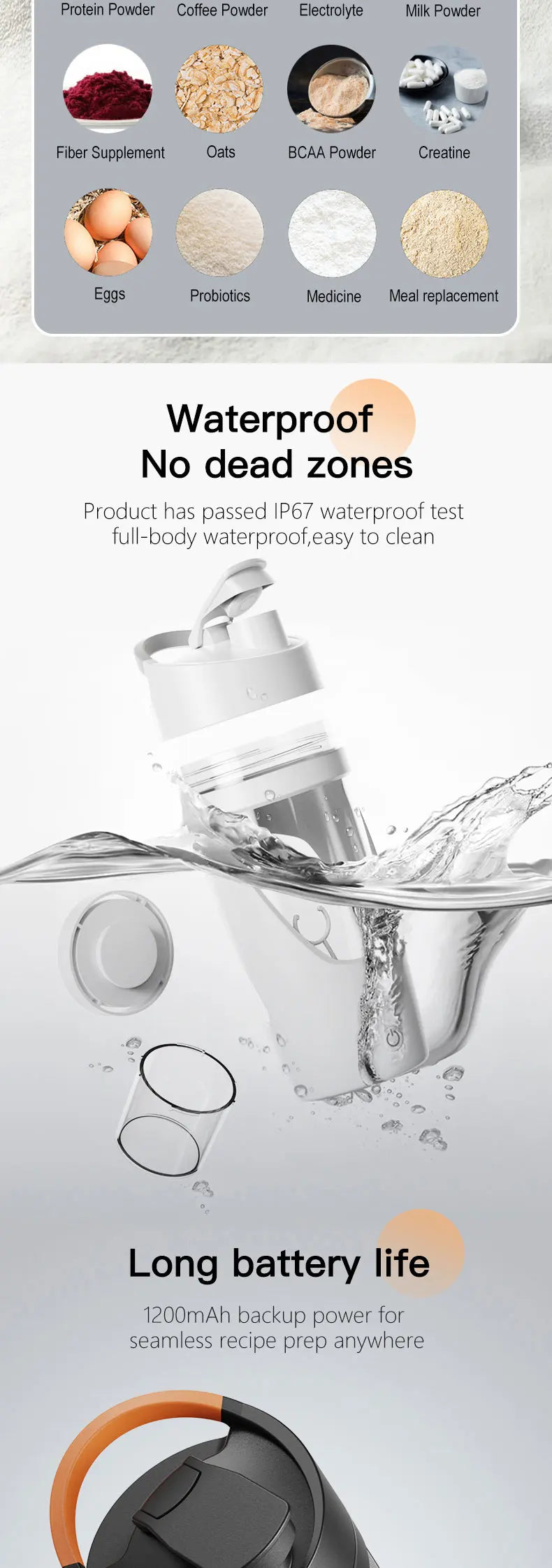 FitnessJunk™700ml USB Shaker Bottle