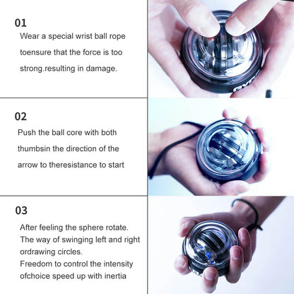 FitnessJunk™ LED Gyroscopic Ball