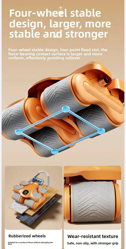 FitnessJunk™ Four-Wheel Ab Trainer