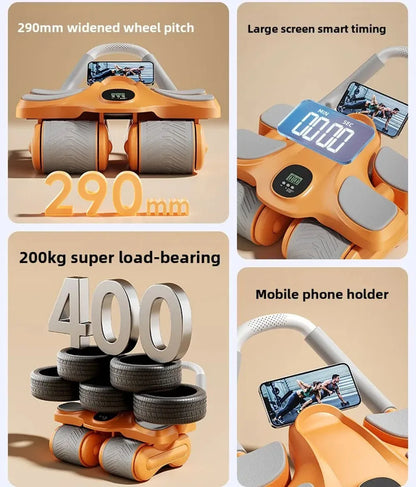 FitnessJunk™ Four-Wheel Ab Trainer